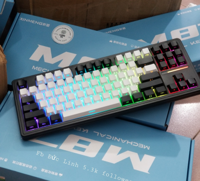 Bàn phím cơ Xingmeng M87 Lite Side Print  3 mode (Bluetooth - 2.4 hz - Wired) , Hotswap Mạch Xuôi New BOX