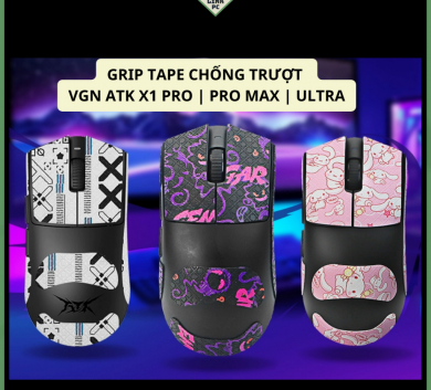 Miếng Dán Chống trượt | Grip Tape (Griptape) Chống Trượt Cho Chuột  ATK X1 Pro Max Ultra Ultimate - X1V2 - Skin ATK X1