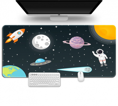 Pad chuột - deskmat size lớn 90x40 cm dày 4mm may viền - Mẫu Cartoon BL004