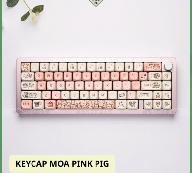 	Bộ Keycap MOA PINK PIG - PROFILE MOA - New. nhựa PBT - 132 nút