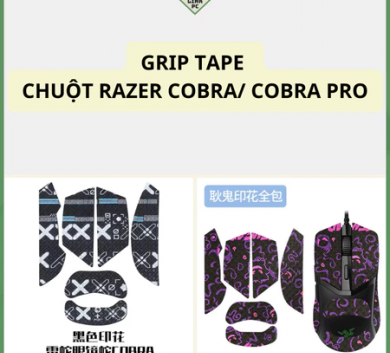 Miếng Dán Chống trượt | Grip Tape Chống Trượt Cho Chuột Razer Cobra / Cobra Pro (Cả bản dây và bản wireless)
