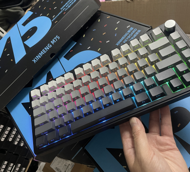 Bàn phím cơ Xinmeng M75 Polar Black (M75 Ninja Black) - 3 mode - RGB- Hotswap - Mạch xuôi