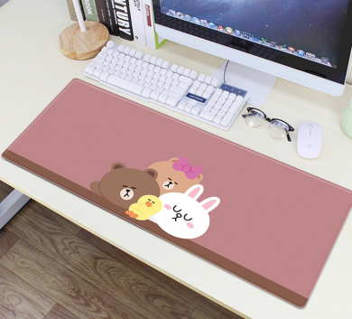 Pad chuột - deskmat size lớn 90x40 cm dày 4mm may viền - Mẫu L-1200