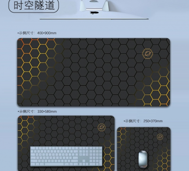 Pad chuột - deskmat size lớn 90x40 cm dày 4mm may viền - Mẫu Time and space tunnel