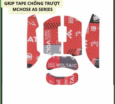 Miếng Dán Chống trượt | Grip Tape Chống Trượt Cho Chuột Mchose a5/a5 pro/a5 promax Red full lưng