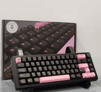 Keycap AKKO Black Pink (PBT Double-Shot/Cherry profile/229 nút)