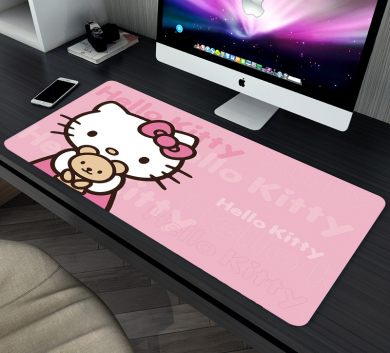 Pad chuột - deskmat size lớn 90x40 cm dày 4mm may viền - Mẫu kt cat 3