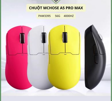 Chuột Gaming siêu nhẹ MCHOSE A5 Pro Max New Box - 3 mode
