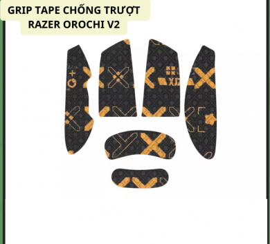 Miếng Dán Chống trượt | Grip Tape Chống Trượt Cho Chuột Razer Orochi V2 Black glold full lưng