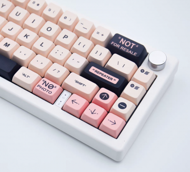 Keycap Hồng Pastel - Bộ Keycap This Is Plastic Pink - MDA profile - Nhựa PBT - cho bàn phím cơ - 162 nút