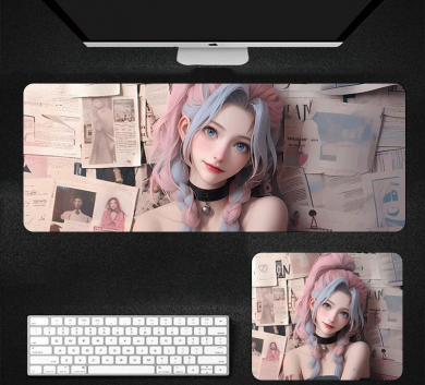 Pad chuột - deskmat size lớn 90x40 cm dày 4mm may viền - Mẫu Ljksn0016