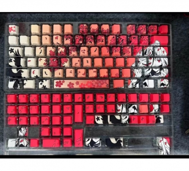 Keycap xuyên led hoa anh đào Yuki Aim đỏ