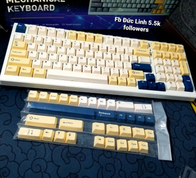 Bàn phím cơ Xingmeng X98  White Milky 3 mode 2nd - Switch White Jade