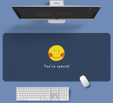 Pad chuột - deskmat size lớn 90x40 cm dày 4mm may viền - Mẫu Smiley-you're-special