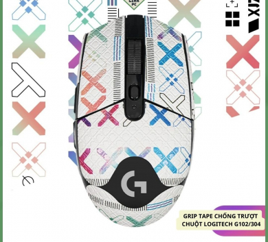 Miếng Dán Chống trượt | Grip Tape Chống Trượt Cho Chuột Logitech G304 - Gradient Color Full