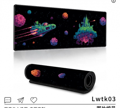 Pad chuột - deskmat size lớn 90x40 cm dày 4mm may viền - Mẫu Lwtk03