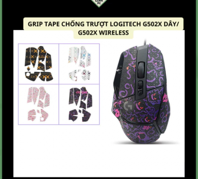 Miếng Dán Chống trượt | Grip Tape Chống Trượt Cho Chuột Logitech G502x series (Cả bản dây và bản wireless)