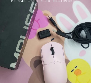 Chuột Mchose A5 Ultra Pink 3 Mode Like New Full Box