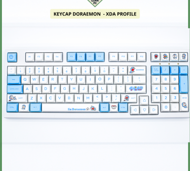 Bộ Keycap DORAEMON Thick bàn phím cơ - PBT XDA - 125 nút