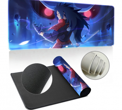 Pad chuột - deskmat size lớn 90x40 cm dày 4mm may viền - Mẫu Naruto BL016
