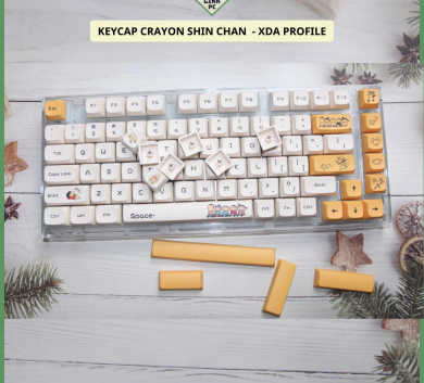 Bộ Keycap Cute - Keycap Crayon Shin Chan XDA - Keycap Cậu bé bút chì Shin - 146 nút - New. nhựa PBT