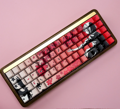 Keycap xuyên led hoa anh đào Sakura đỏ