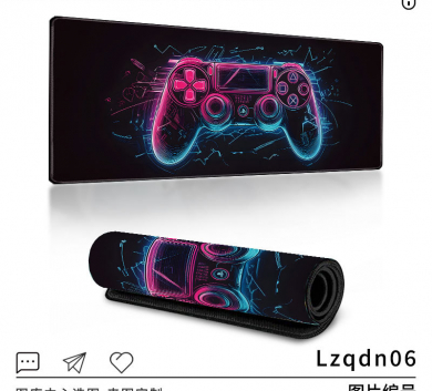 Pad chuột - deskmat size lớn 90x40 cm dày 4mm may viền - Mẫu Lzqdn06