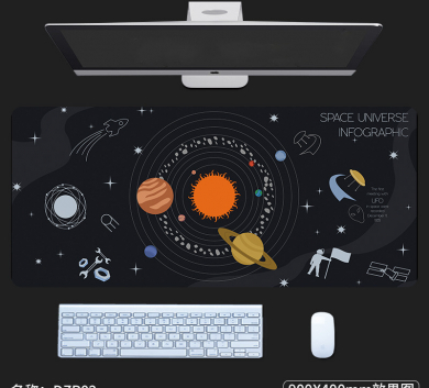 Pad chuột - deskmat size lớn 90x40 cm dày 4mm may viền - Mẫu DZP02