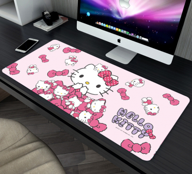 Pad chuột - deskmat size lớn 90x40 cm dày 4mm may viền - Mẫu Foundation Cat