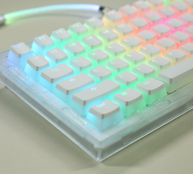 Keycap Pudding White - OEM xuyên led pbt