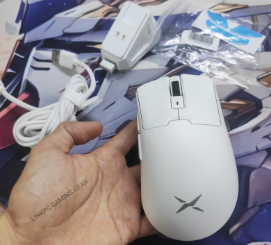 Chuột Không Dây Delux M900 PRO (3395 8khz )White 2nd (Wireless 2.4 + Dây)
