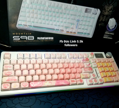 Phím Aula S98 Keycap MOA Cute 3 Mode 2nd Blue Switch