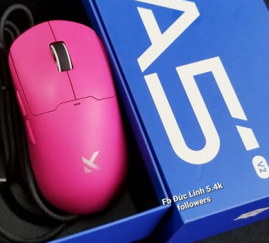 Chuột Mchose A5 V2 Ultra 4khz 3395 Pink 2nd đẹp Full Box