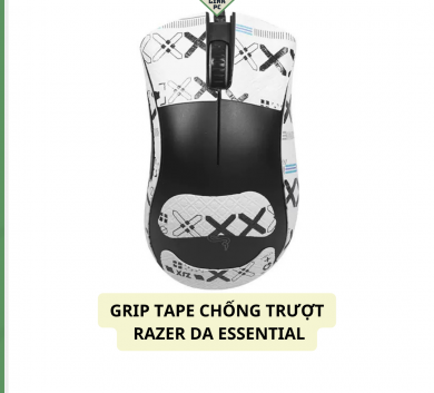 Miếng Dán Chống trượt | Grip Tape Chống Trượt Cho Chuột Razer Deathadder Essential - Mẫu White Full lưng