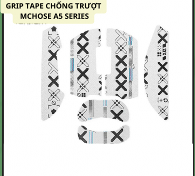 Miếng Dán Chống trượt | Grip Tape Chống Trượt Cho Chuột Mchose a5/a5 pro/a5 promax White full lưng