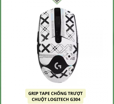 Miếng Dán Chống trượt | Grip Tape Chống Trượt Cho Chuột Logitech G304 - White Full lưng
