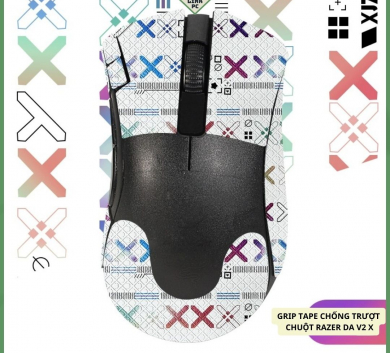 Miếng Dán Chống trượt | Grip Tape Chống Trượt Cho Chuột Razer Deathadder v2 Hyperspeed (Da v2 X)-MÀU Gradient Color Full