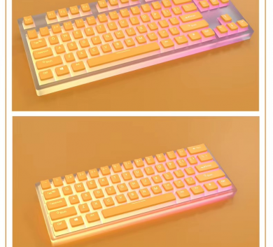 Keycap Pudding Yellow - profile OEM xuyên led pbt