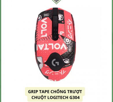 	Miếng Dán Chống trượt | Grip Tape Chống Trượt Cho Chuột Logitech G304 - Red Full lưng