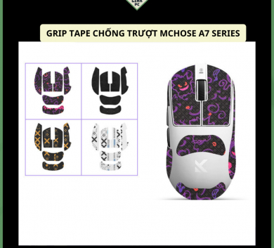 Miếng Dán Chống trượt | Grip Tape Chống Trượt Cho Chuột Mchose A7 | A7 PRO | A7 Ultra