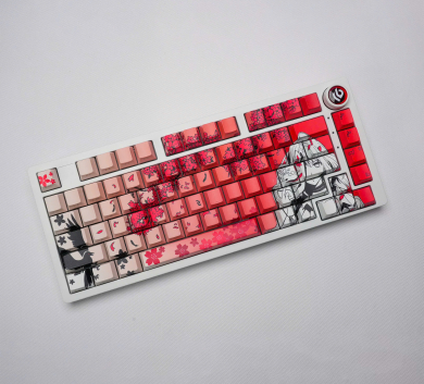 Keycap xuyên led hoa anh đào Yuki Aim đỏ