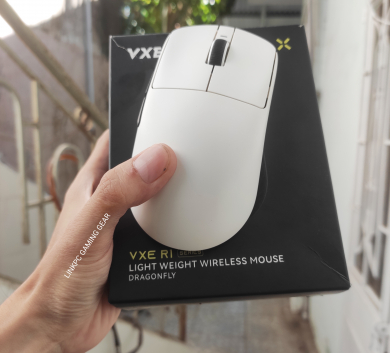 Chuột Không Dây VXE R1 SE+ White LIKE NEW - 3395SE - 3 mode - Đẹp